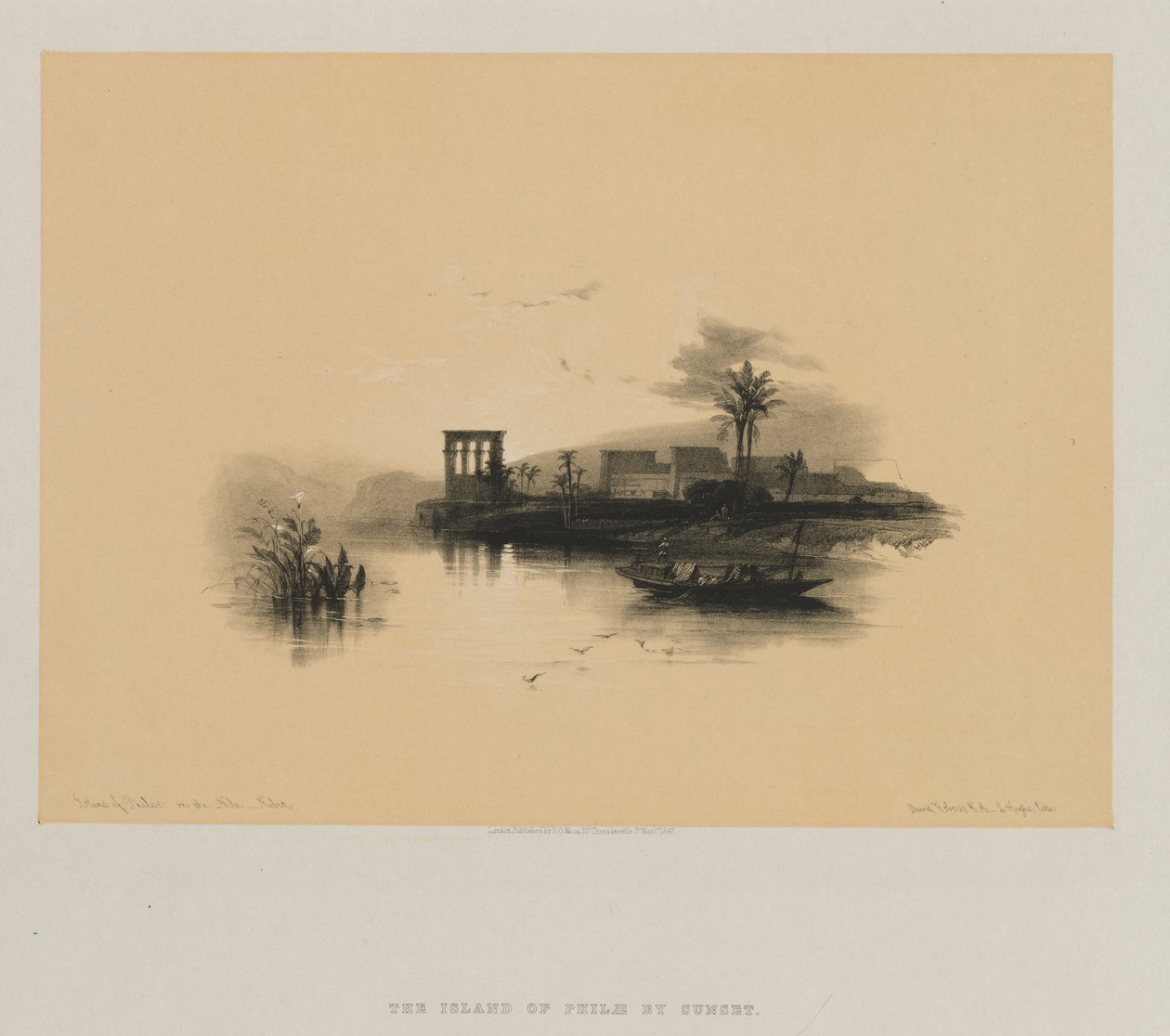 Egipto y Nubia, Volumen II: Isla de Philae, en el Nilo, Nubia de Louis Haghe