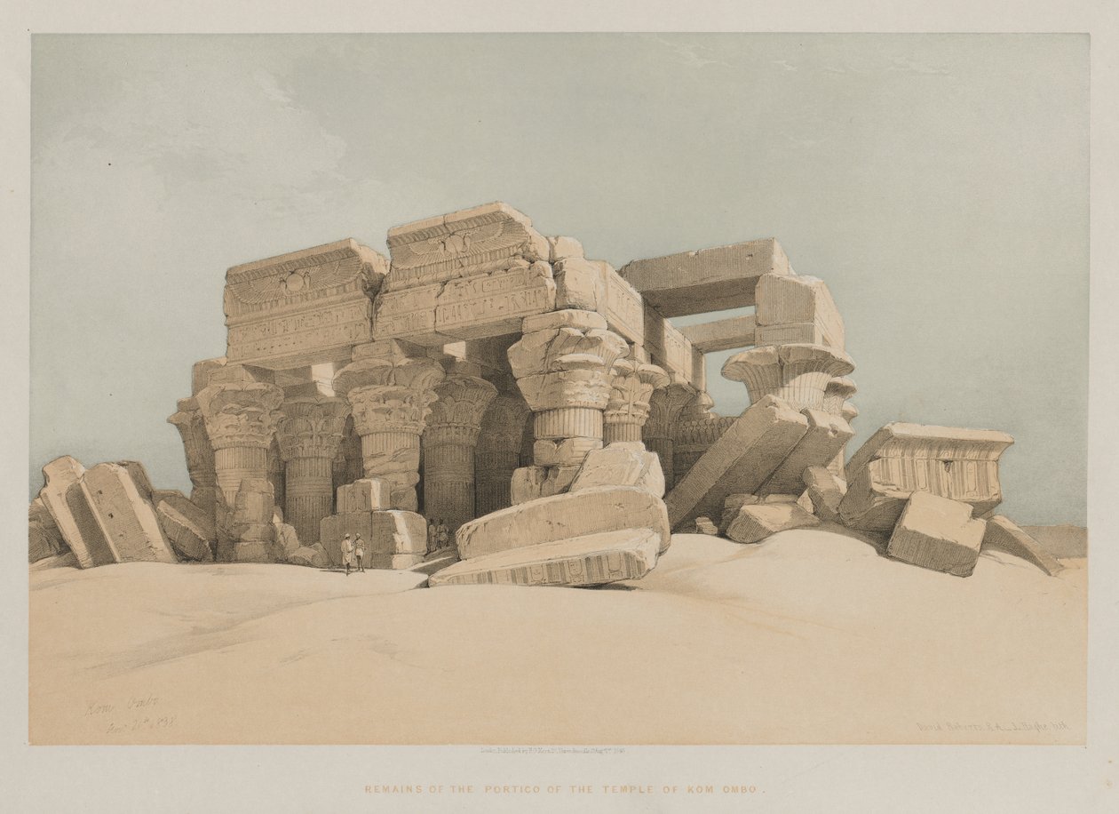 Egipto y Nubia, Volumen II: Kom-Ombo, 1846 de Louis Haghe