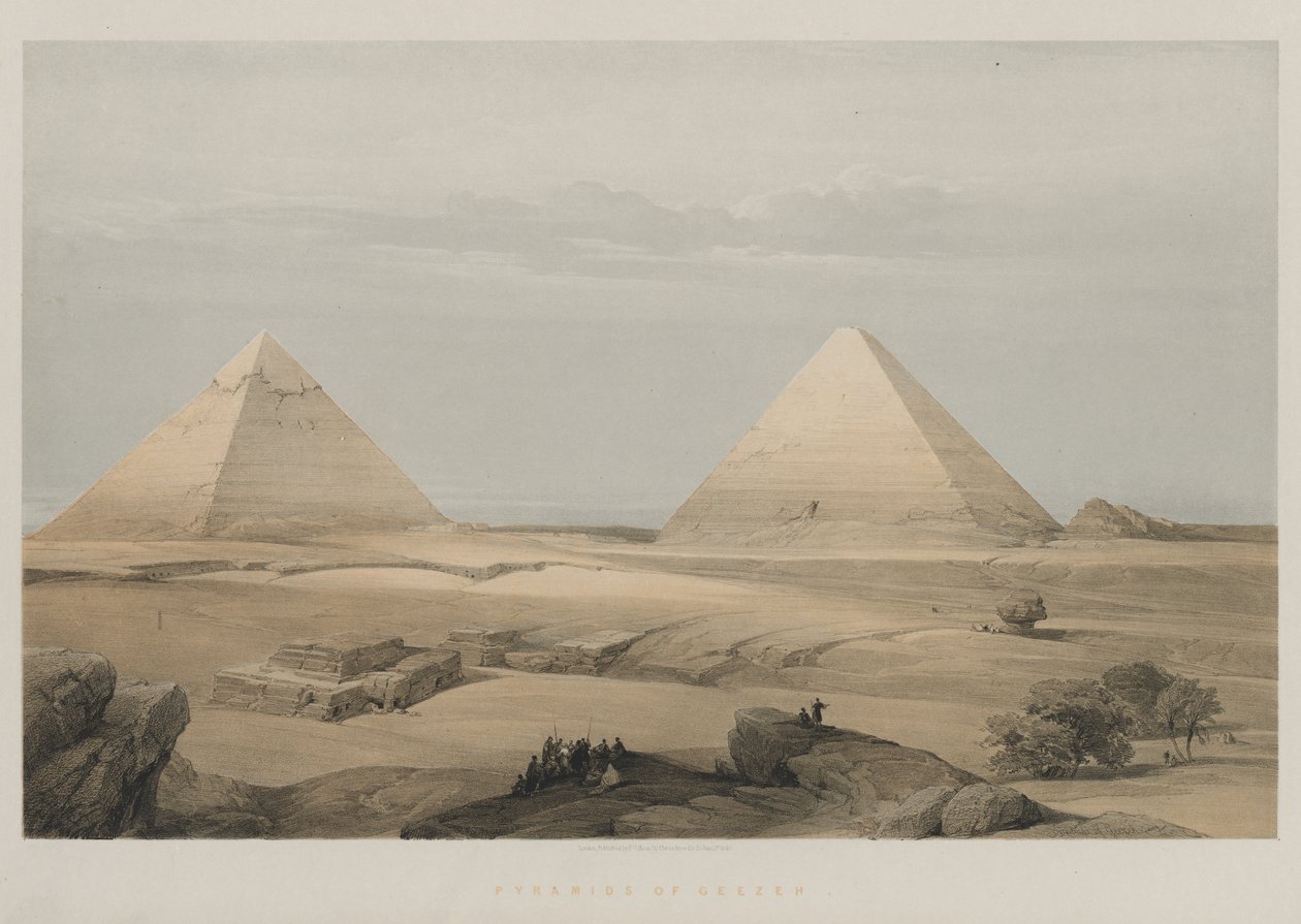 Egipto y Nubia, Volumen II: Pirámides de Geezeh, 1848 de Louis Haghe