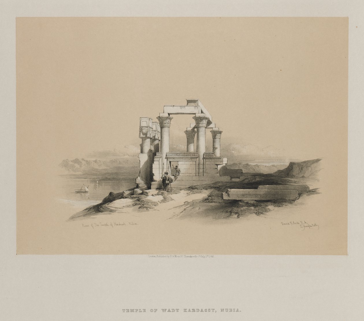 Egipto y Nubia, Volumen II: Ruinas del Templo de Kardeseh, Nubia de Louis Haghe