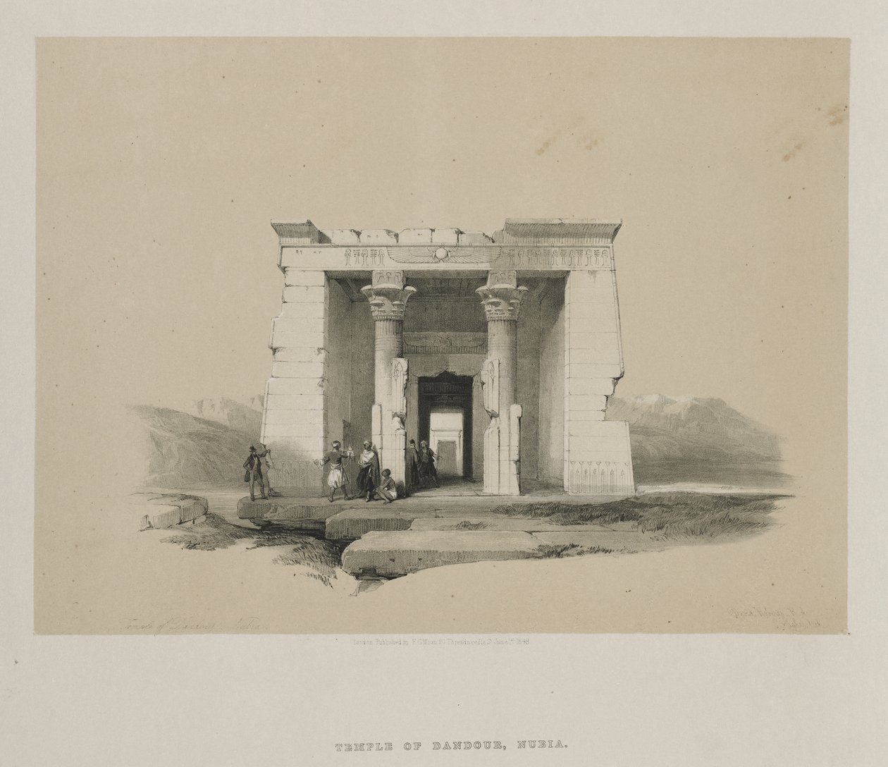 Egipto y Nubia, Volumen II: Templo de Dandour, Nubia de Louis Haghe