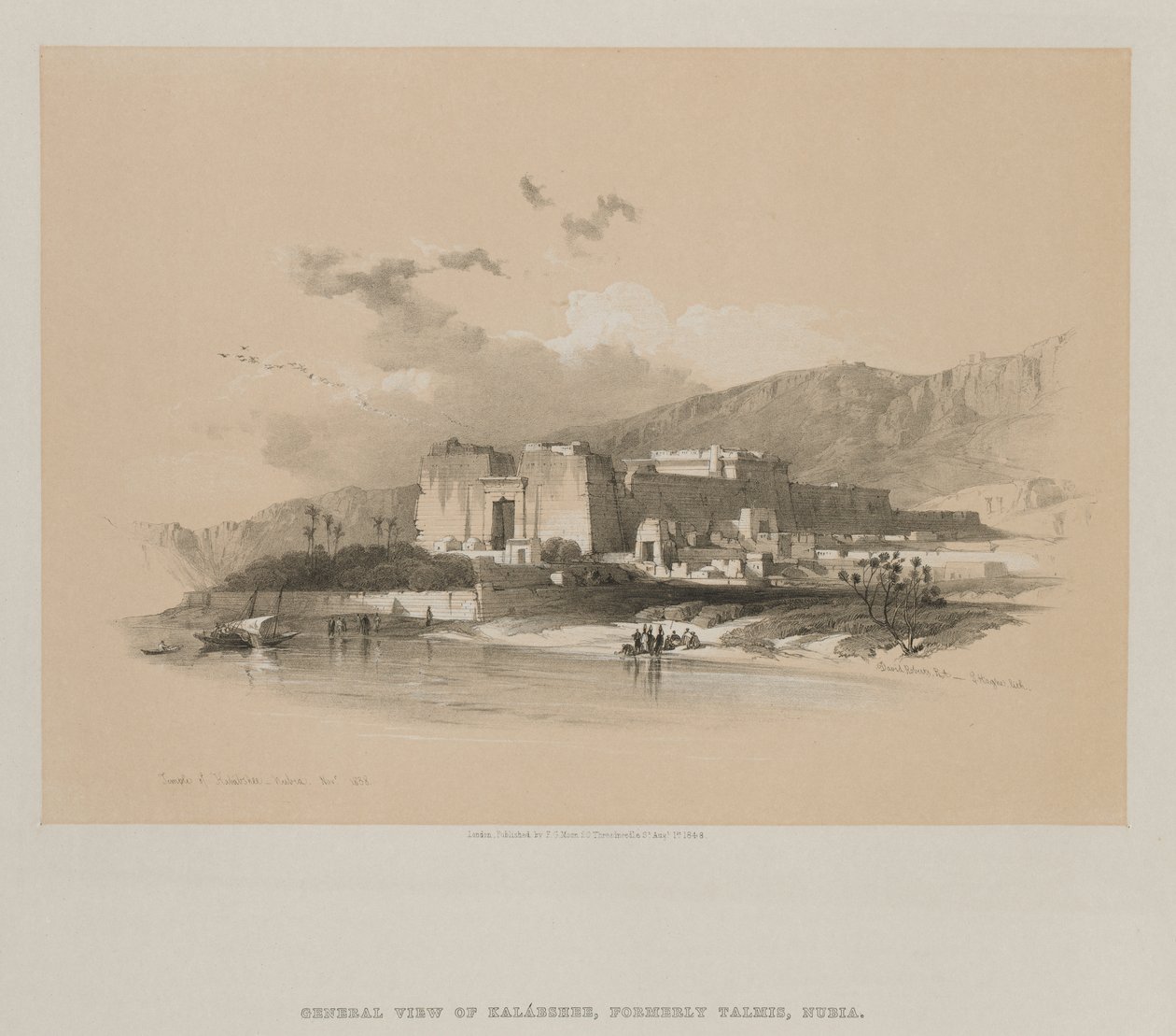 Egipto y Nubia, Volumen II: Templo de Kababshe, Nubia de Louis Haghe