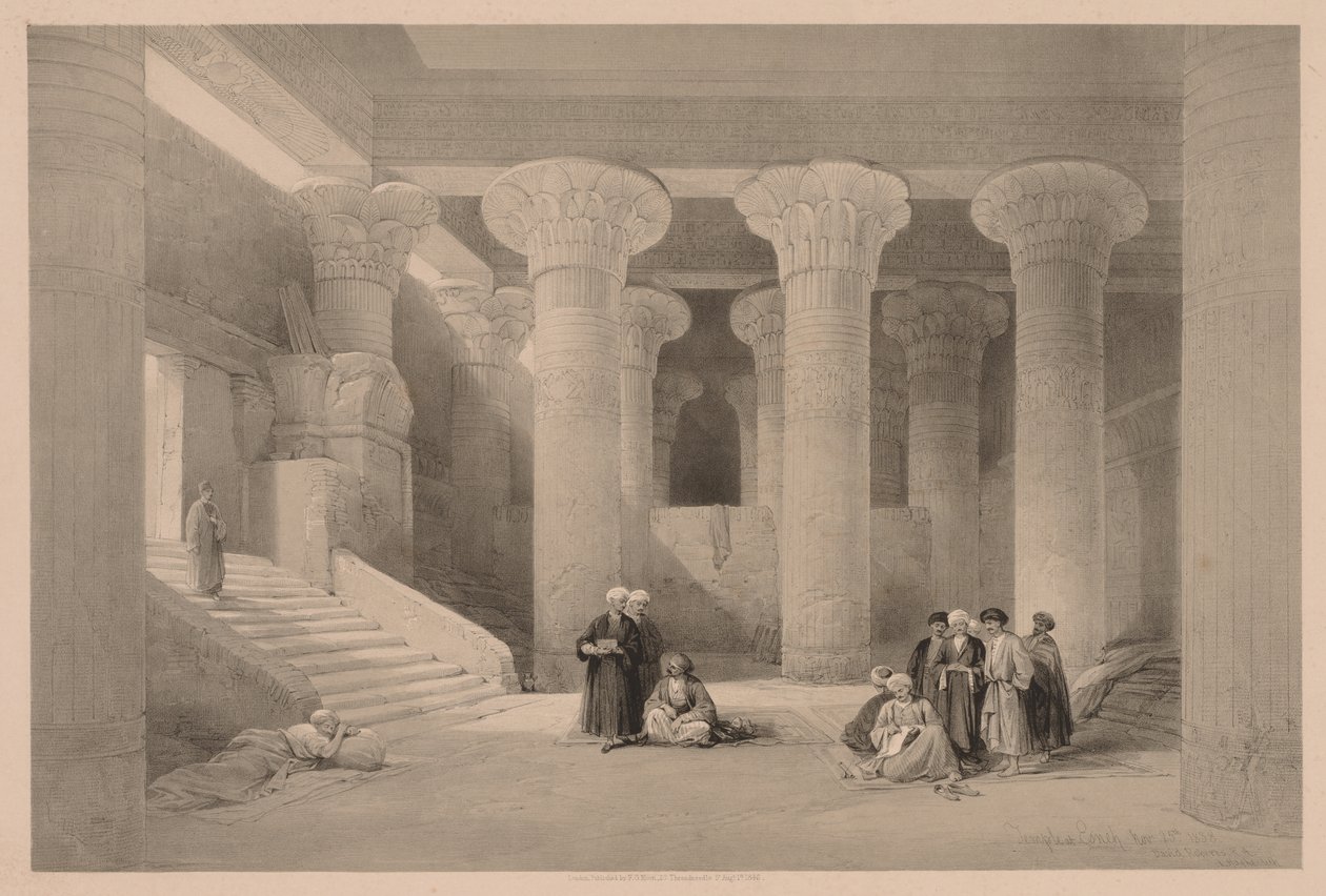 Egipto y Nubia: Volumen I - No. 24, Templo en Esneh de Louis Haghe