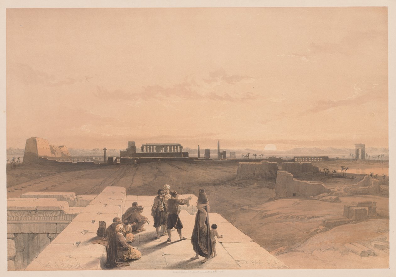 Egipto y Nubia: Volumen I - No. 38, Ruinas de Karnak de Louis Haghe
