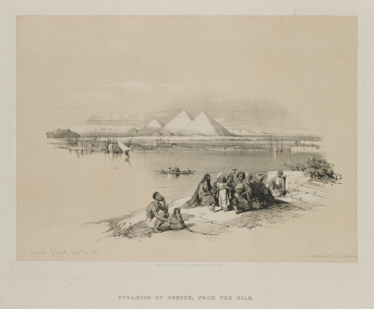 Egipto y Nubia, Volumen I: Pirámides de Geezeh, del Nilo de Louis Haghe