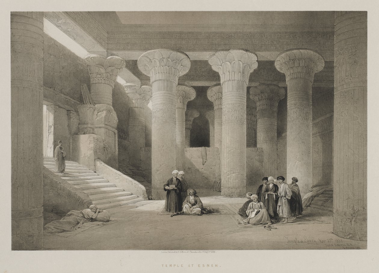 Egipto y Nubia, Volumen I: Templo de Esneh de Louis Haghe