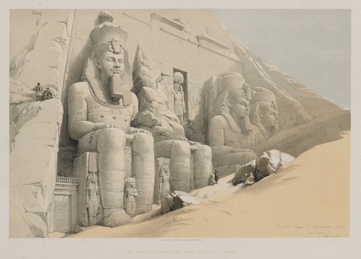 Egipto y Nubia, Volumen I: El Gran Templo de Aboo-Simble, Nubia, 1846 de Louis Haghe