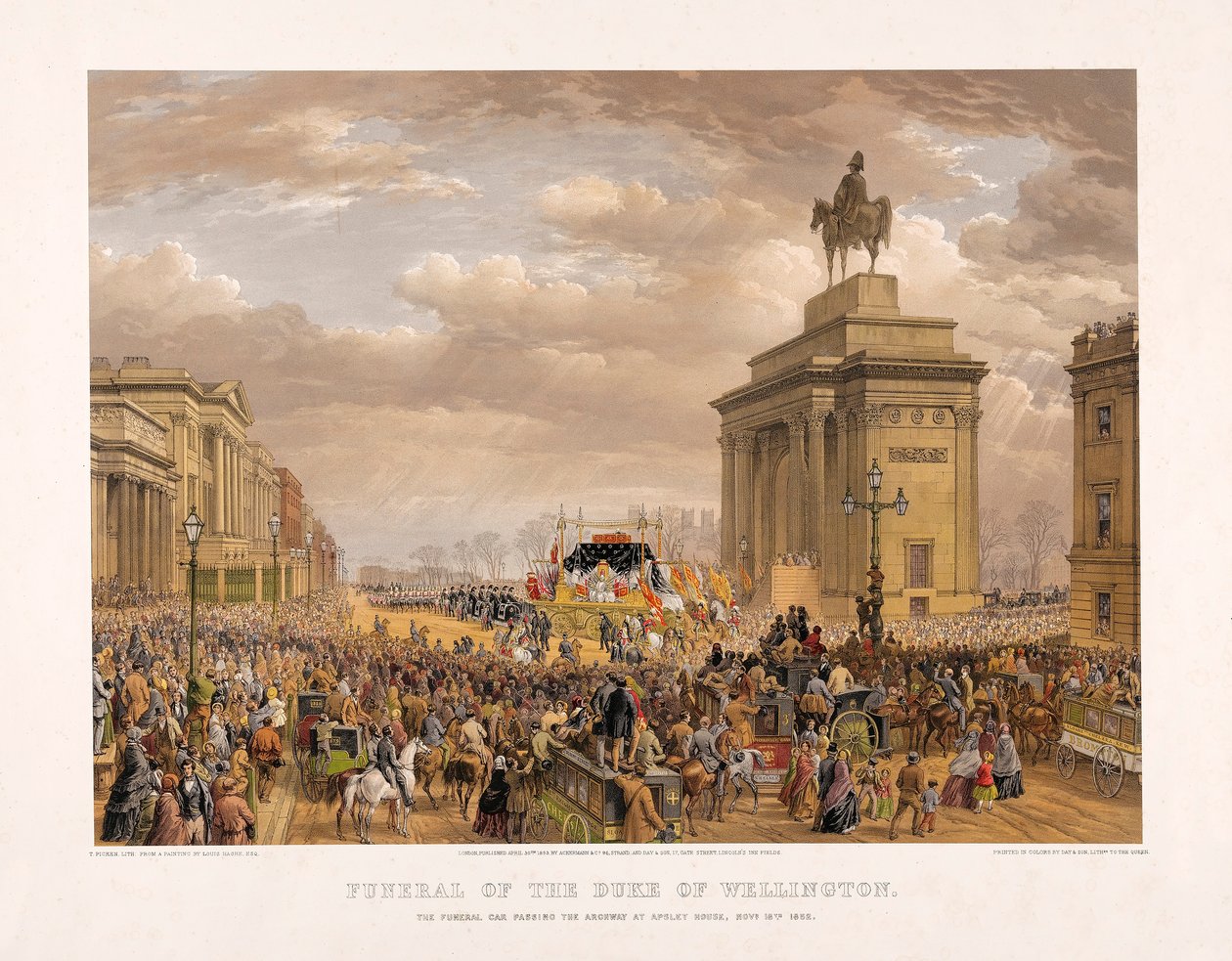 Funeral del Duque de Wellington, 18 de noviembre de 1852, pub. 1853 de Louis Haghe