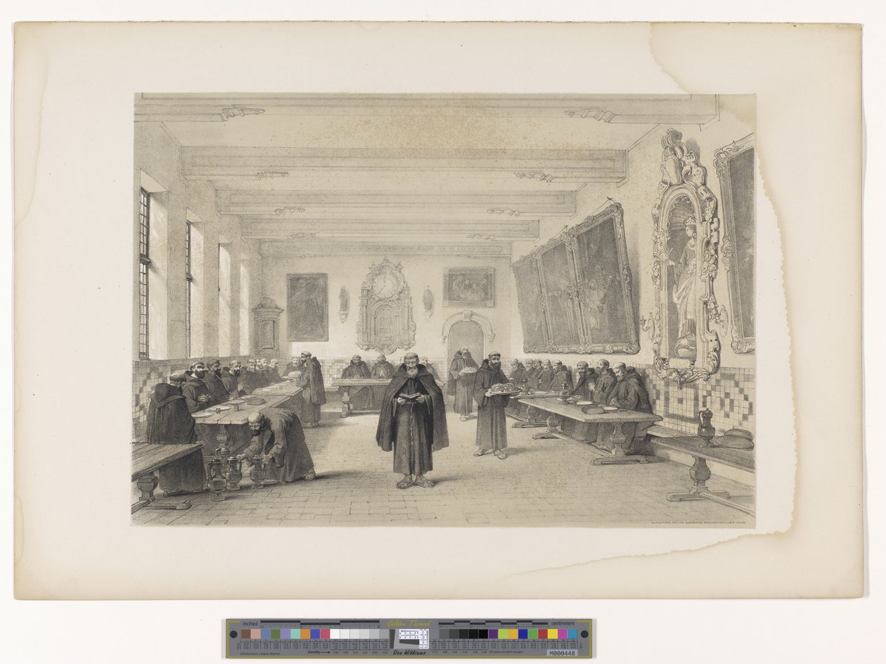 Refectorio del monasterio capuchino de Brujas de Louis Haghe