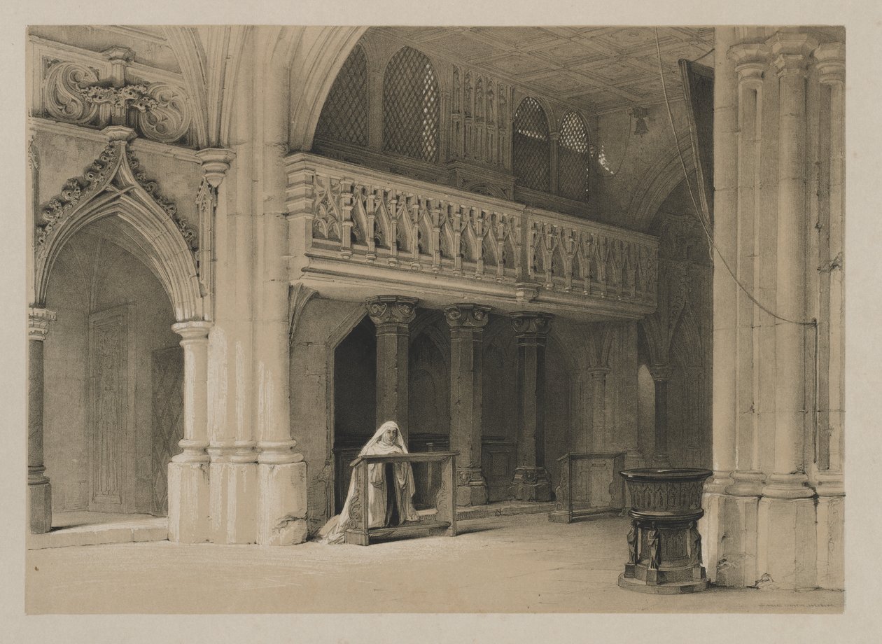 Bocetos en Bélgica y Alemania, Volumen I: Convento de Nönnberg, Salzburgo de Louis Haghe