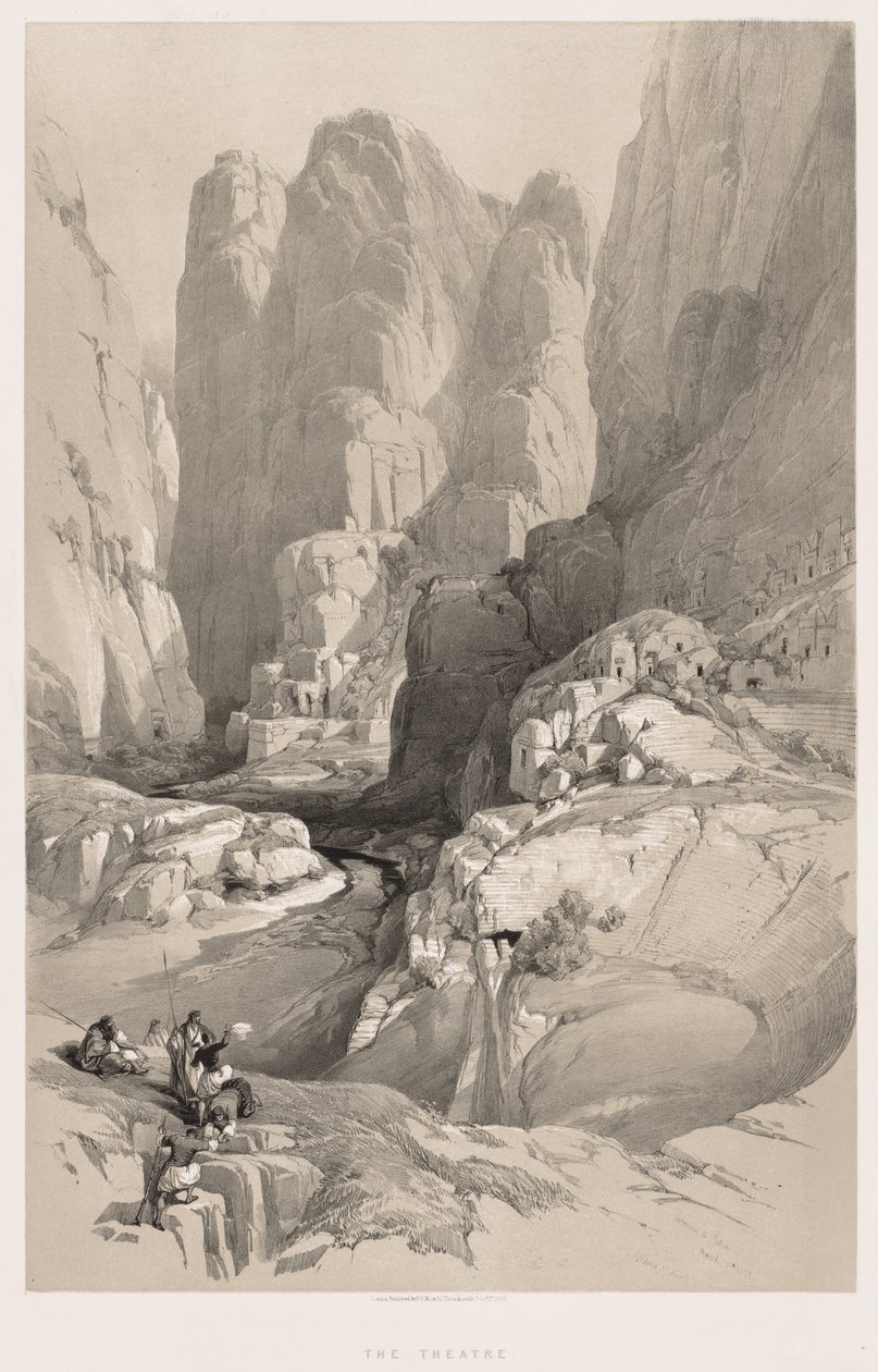 Tierra Santa, Siria, Idumea, Arabia, Egipto y Nubia (Vol. III): Entrada a Petra de Louis Haghe