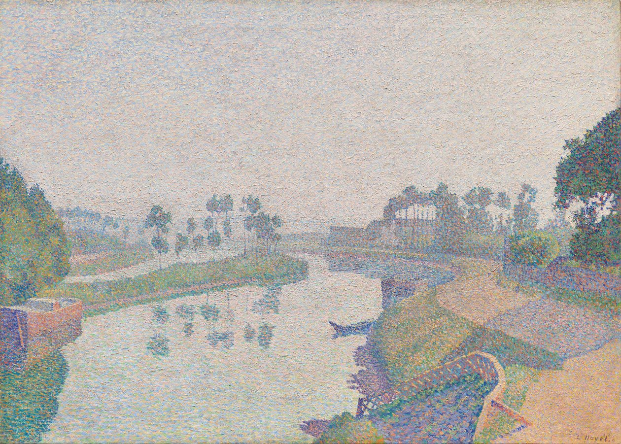 Orillas del Oise al amanecer de Louis Hayet