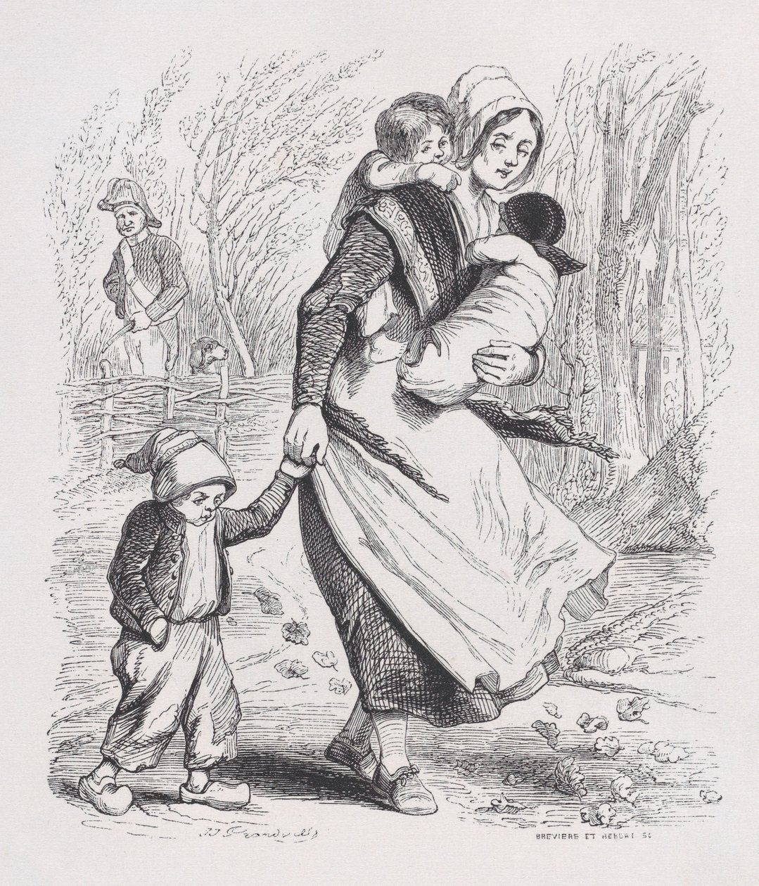 Jeanne, la pelirroja de Las Obras Completas de Béranger, 1836 de Louis Henri Brévière