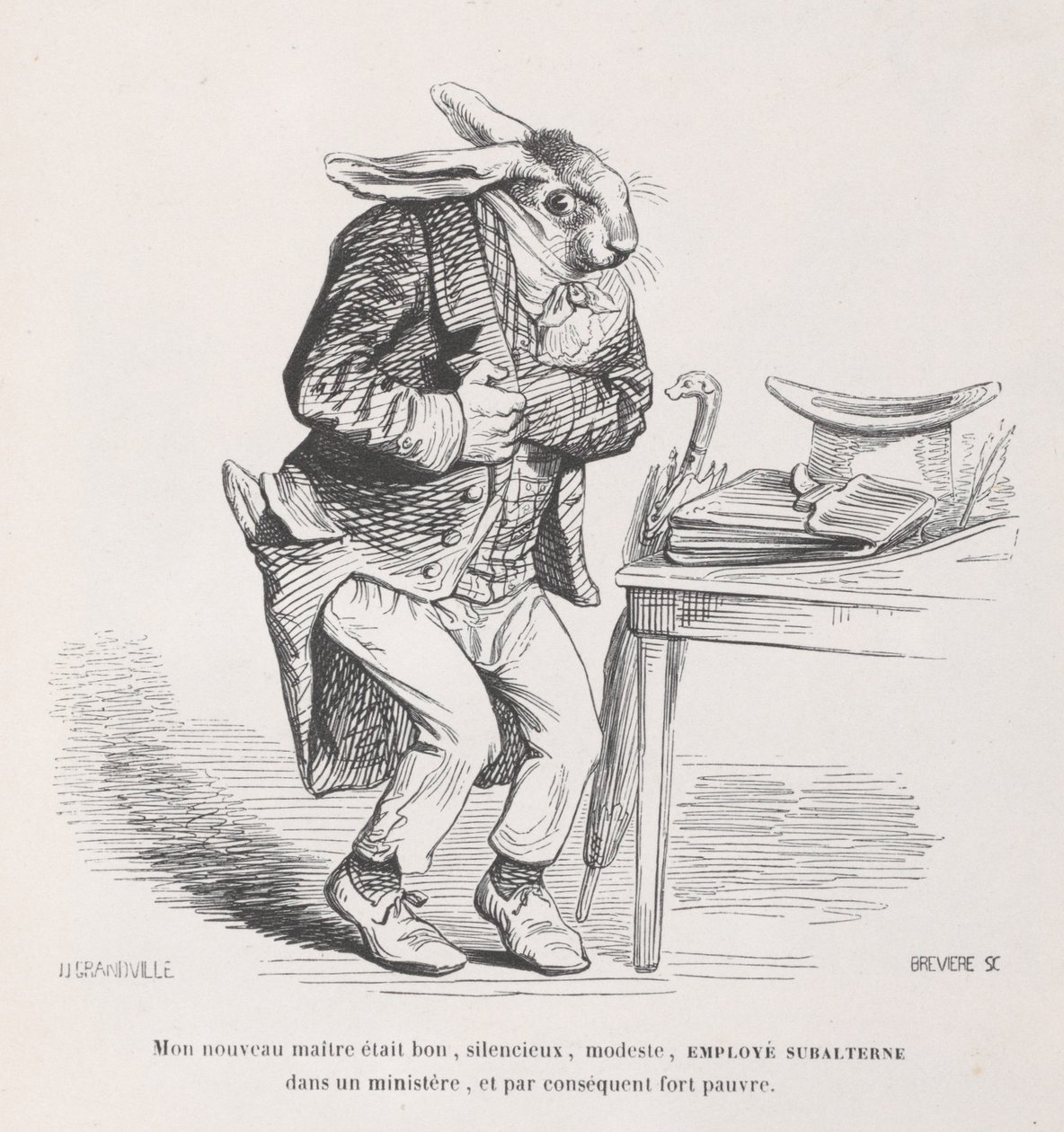 Mi nuevo amo de Escenas de la Vida Privada y Pública de los Animales de Louis Henri Brévière