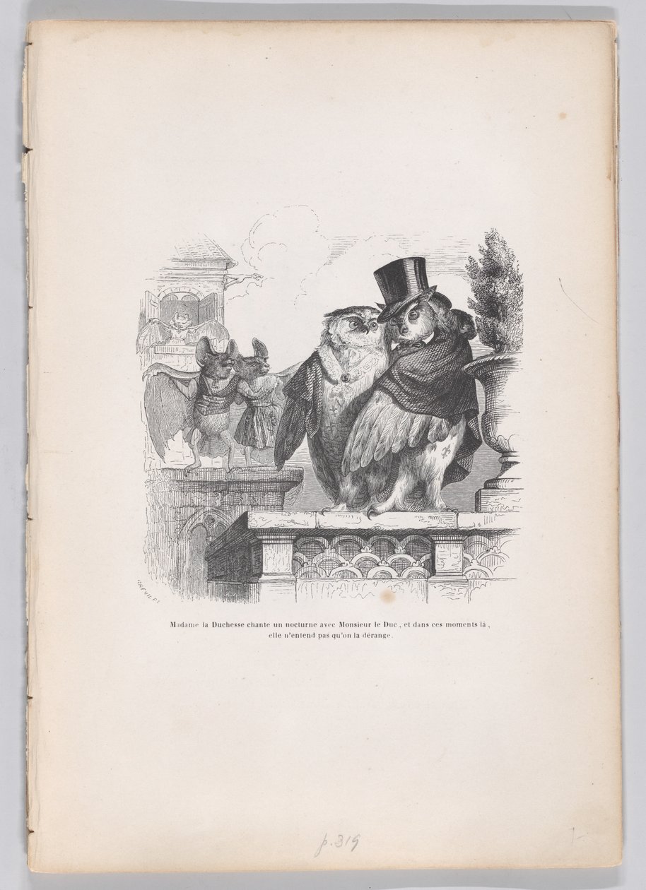 La duquesa canta un nocturno con el duque... de Escenas de la vida privada y..., ca. 1837-47 de Louis Henri Brévière