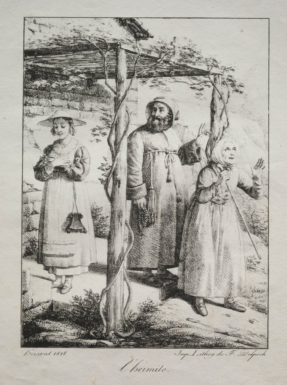 El ermitaño, 1818 de Louise Marie Jeanne Hersent