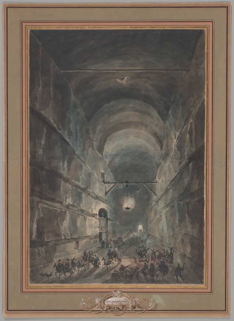 Gruta de Posillipo de Louis Jean Desprez