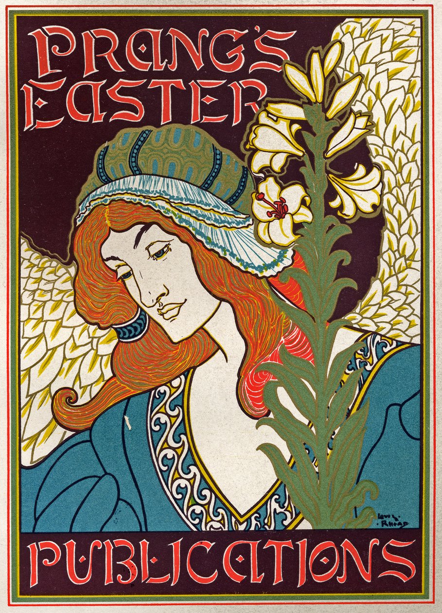 Literatura. Publicaciones de Pascua de Prang. Cartel de Luis Rhead, EE.UU., c.1895 de Louis John Rhead
