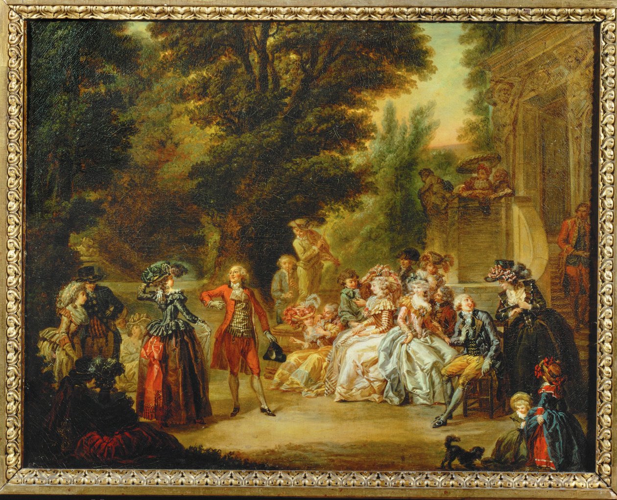 Minué bajo el roble de Louis Joseph (1731-98) Watteau