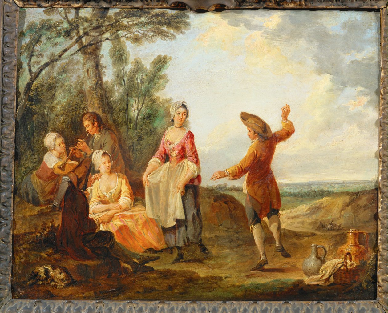 Baile rústico ... (pintura sobre lienzo) de Louis Joseph (1731 98) Watteau