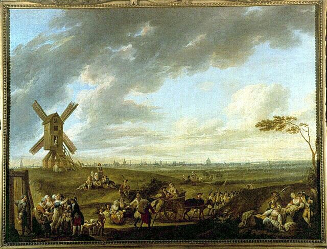 Vista de Lille tomada por Dieu-de-Marcq - por Louis Joseph Watteau dit Watteau de Lille (1731-1798), Museo de Lille de Louis Joseph  Watteau