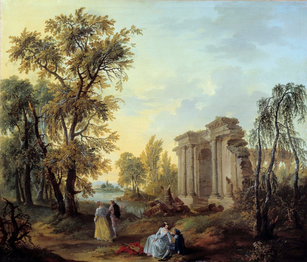 Paseo campestre de Louis Joseph  Watteau