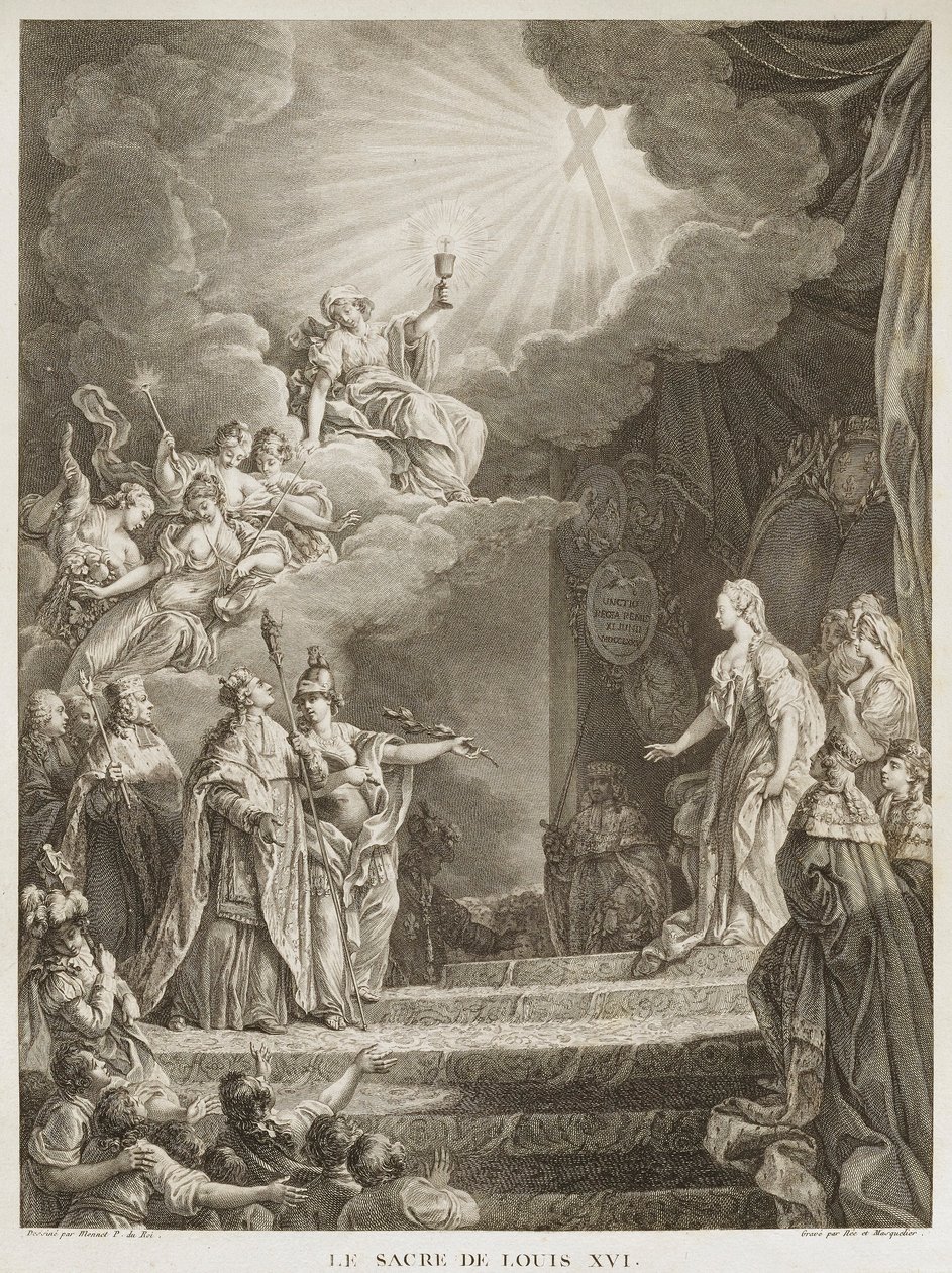 La coronación de Luis XVI de Louis Joseph I Masquelier