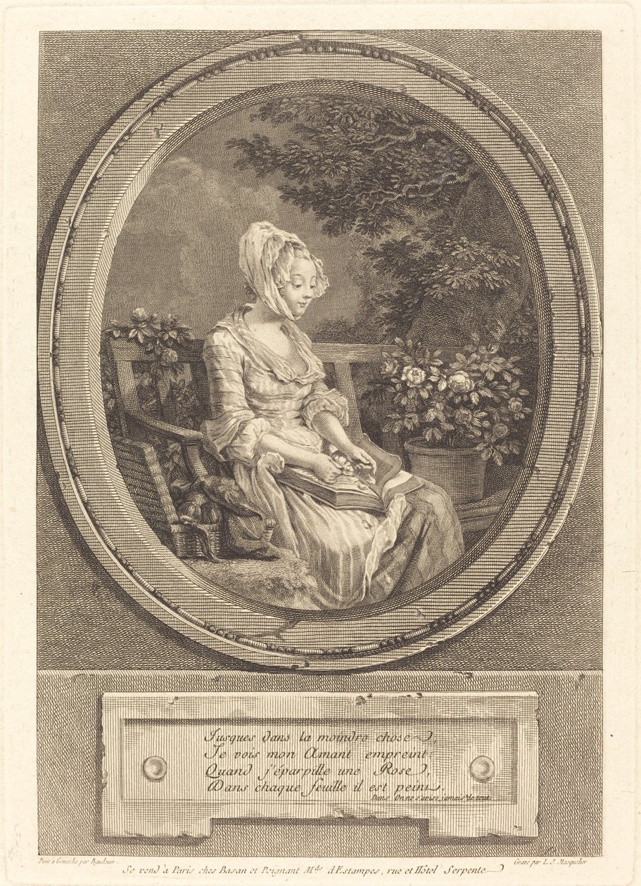 Hasta en la menor cosa de Louis Joseph Masquelier after Pierre Antoine Baudouin