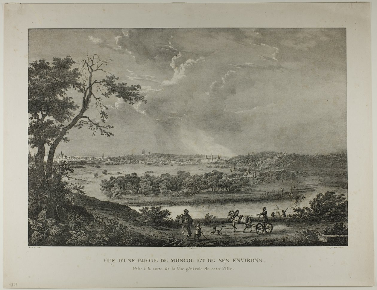 Vista de una parte de Moscú y sus alrededores de Louis Julien Jacottet