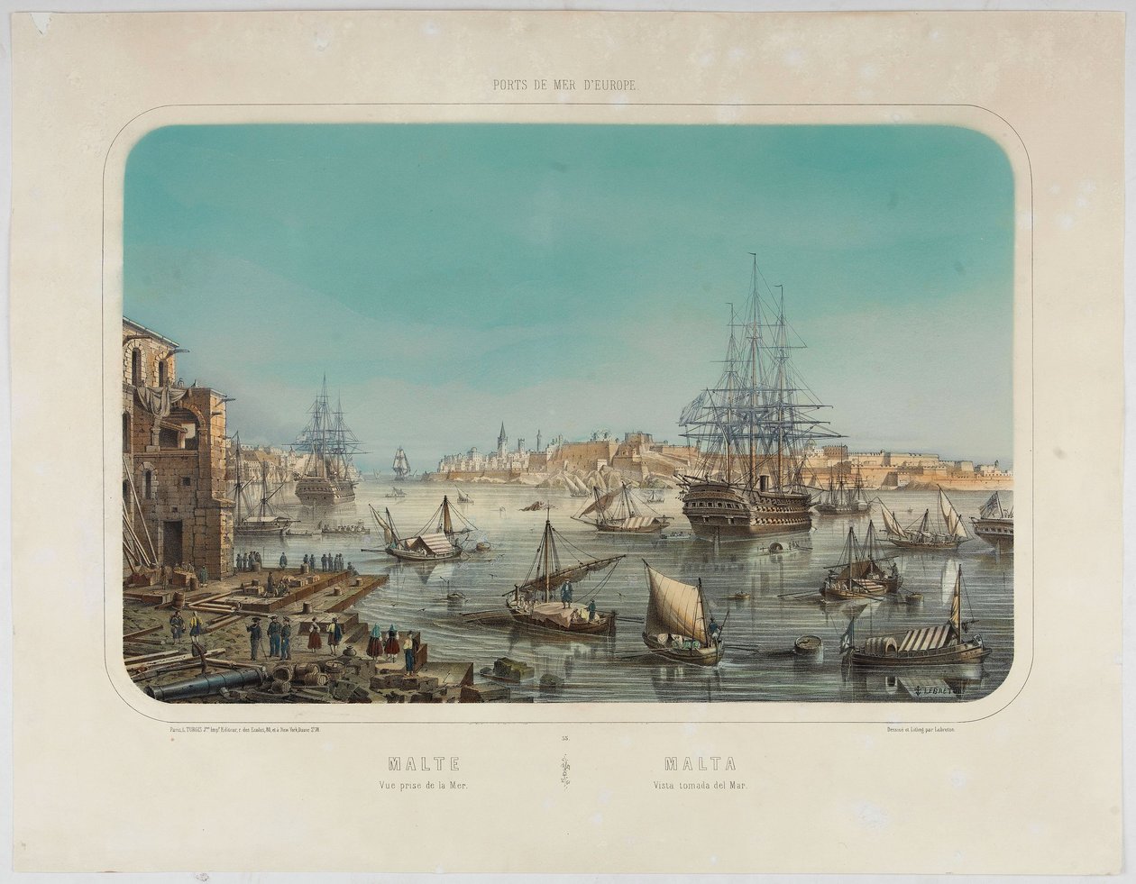 Louis Le Breton, Malta, Vista desde el mar de Louis Le Breton