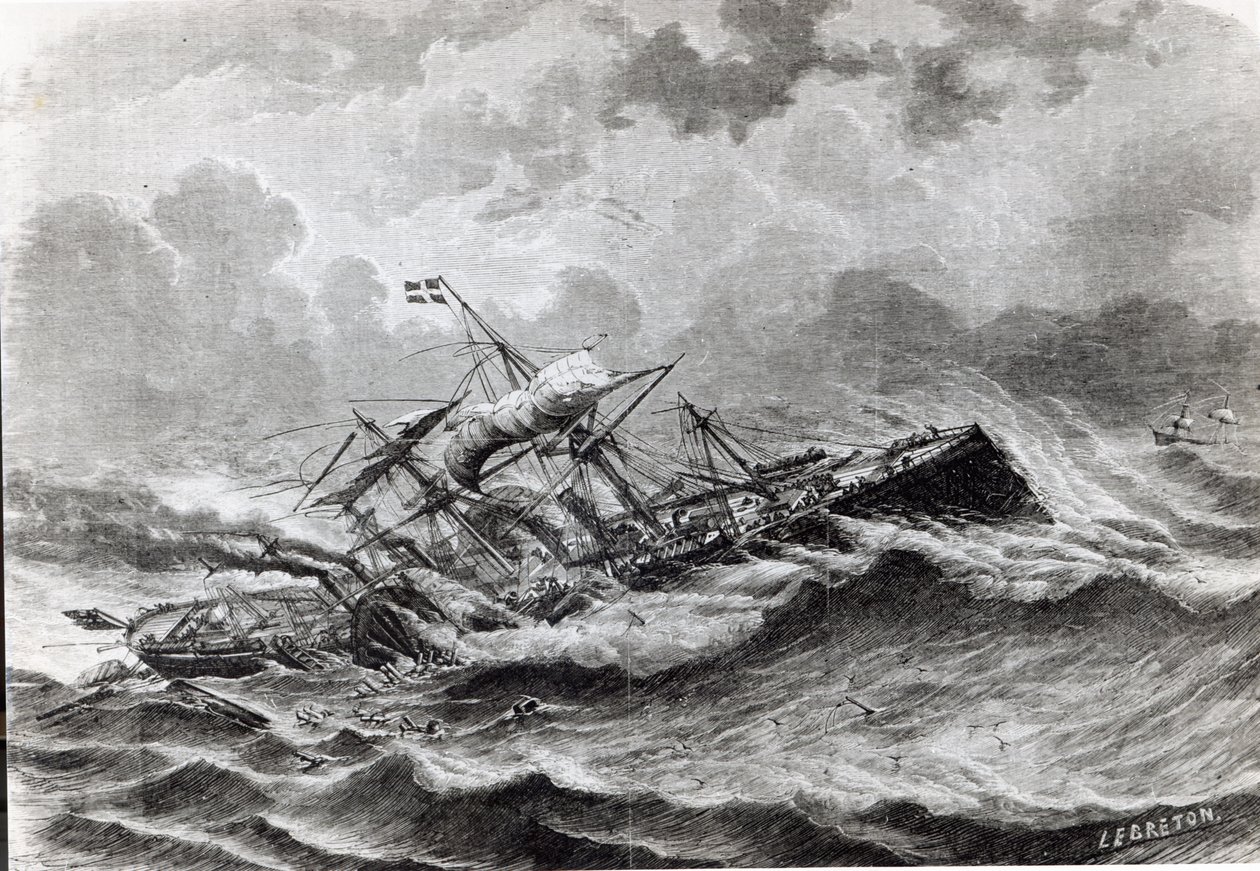 El desastre del Great Eastern en septiembre de 1861 de Louis Le Breton