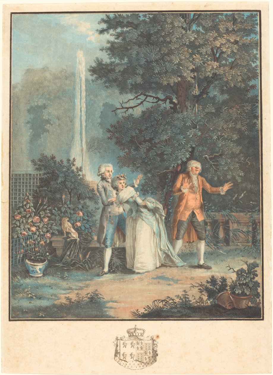 Colin-maillard de Louis Le Coeur after Nicolas Lavreince