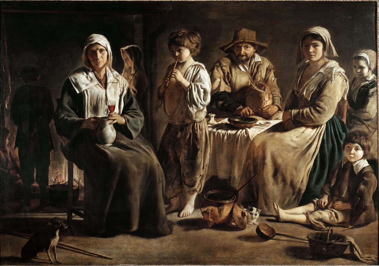 Una familia de campesinos en un interior de Louis le Nain