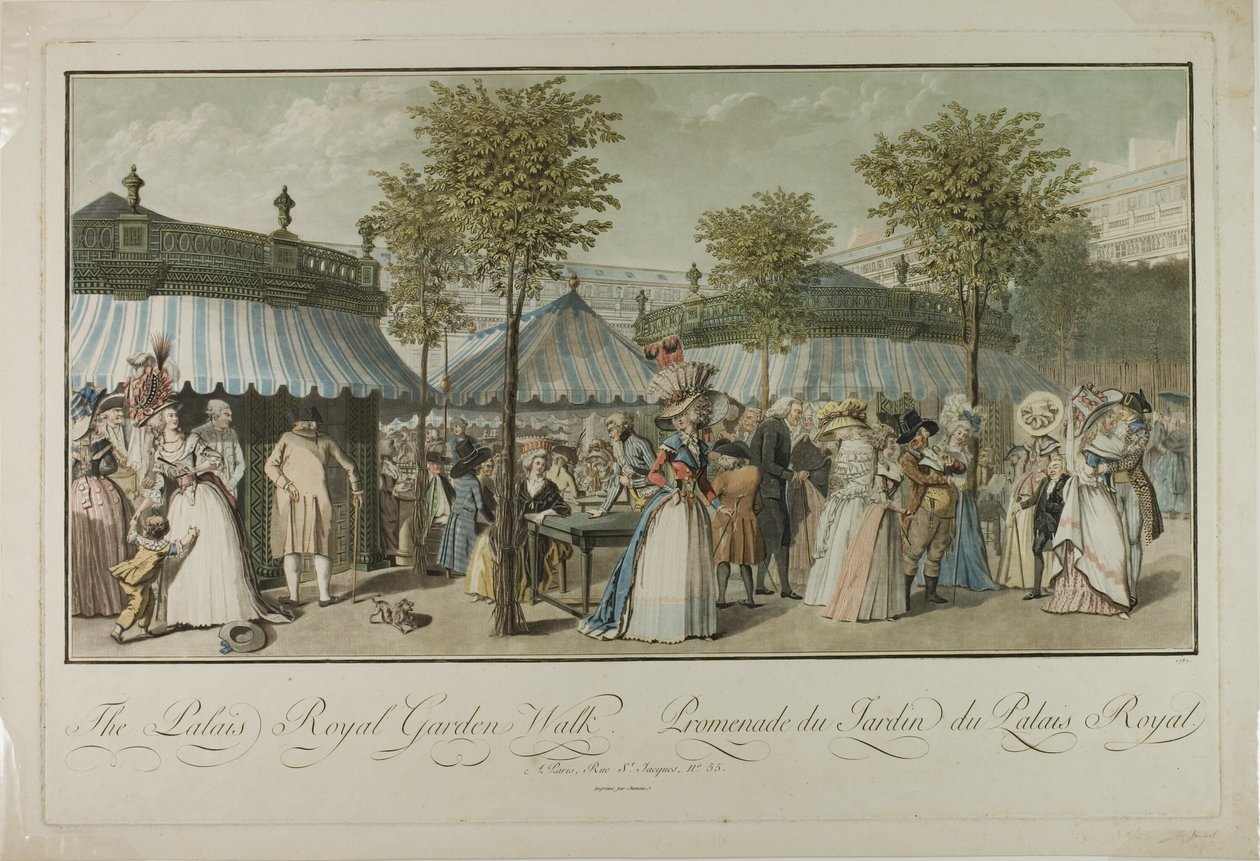 Paseo por los jardines del Palais Royal de Louis Lecoeur