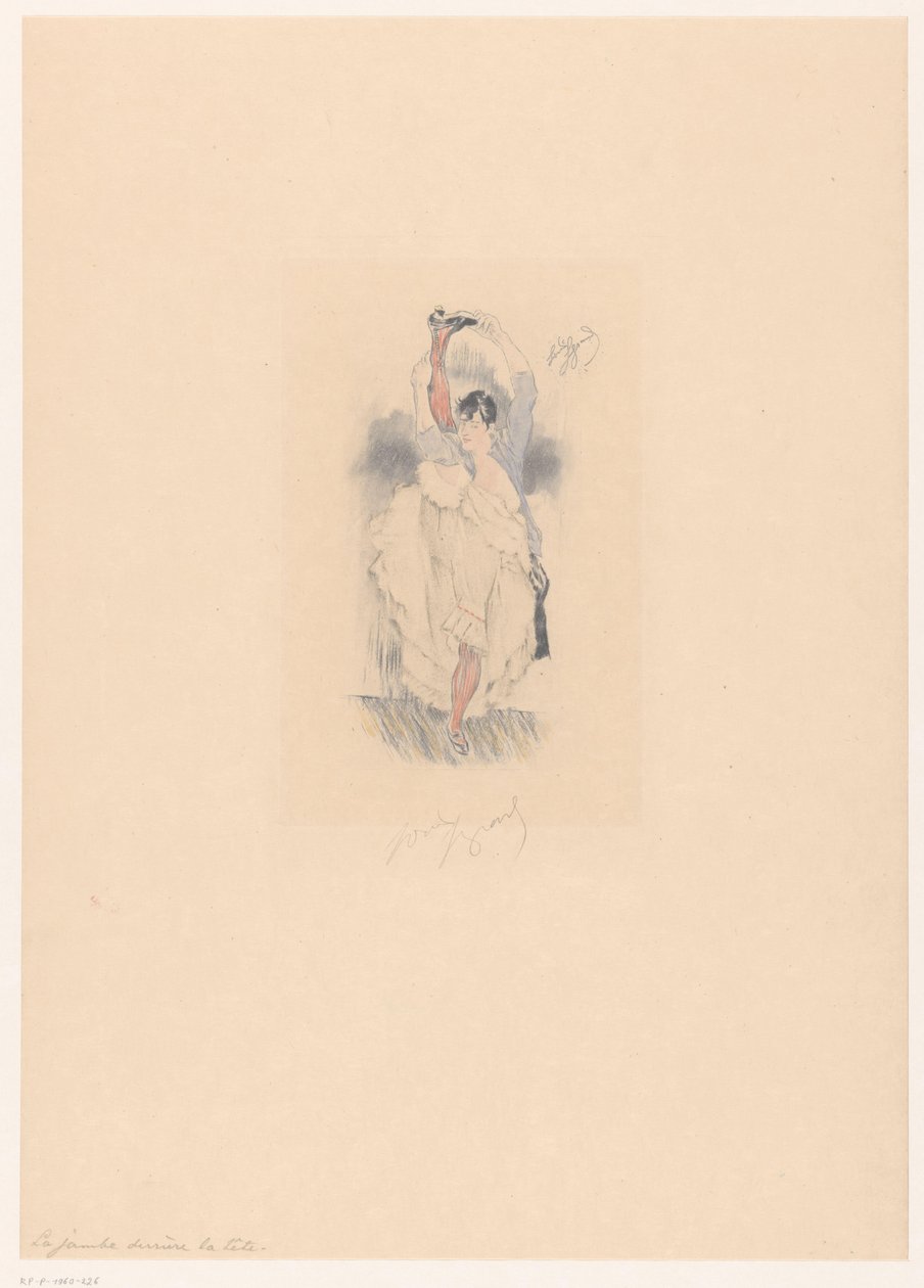 Bailarina canaria con la pierna estirada detrás de la cabeza
La jambe derrière la tête (título en el objeto) de Louis Legrand (signed by artist)