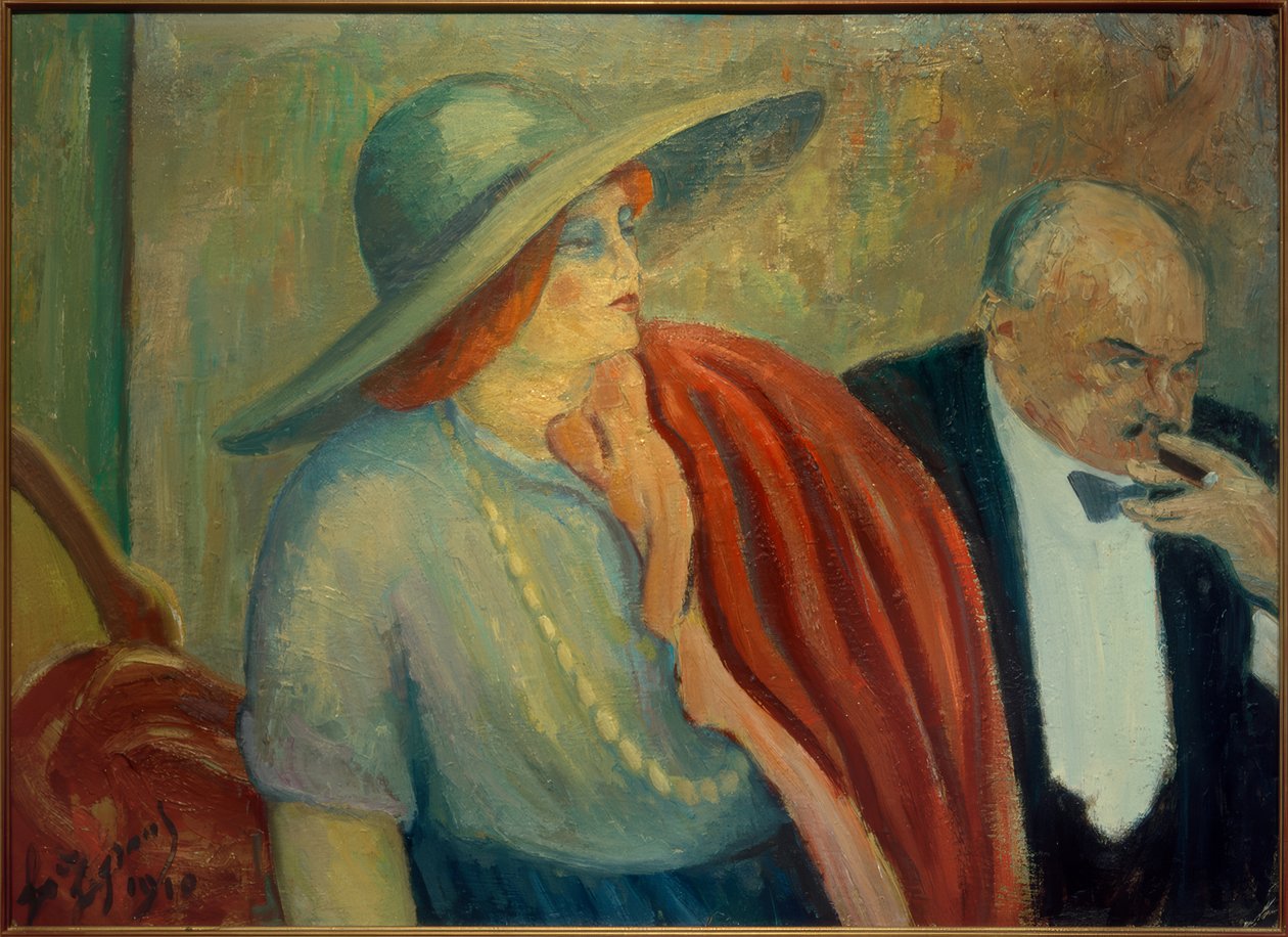 Pareja en el teatro de Louis Legrand