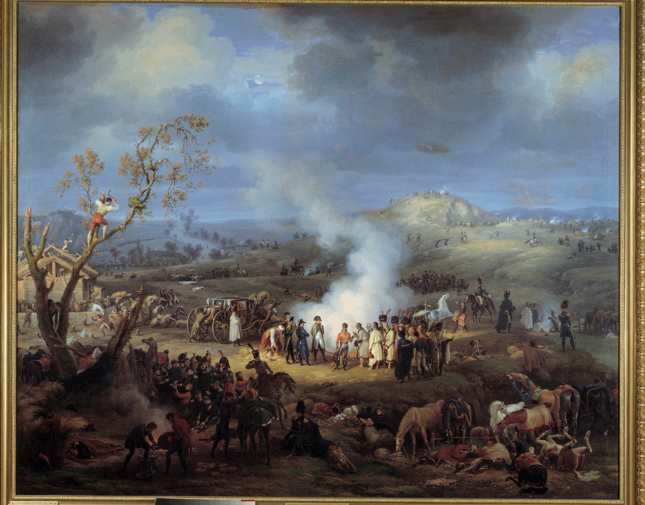 Bivouac de Napoleón I en la víspera de la Batalla de Austerlitz el 1 de diciembre de 1805. Pintura de Louis François Lejeune (1775-1848) de Louis Lejeune