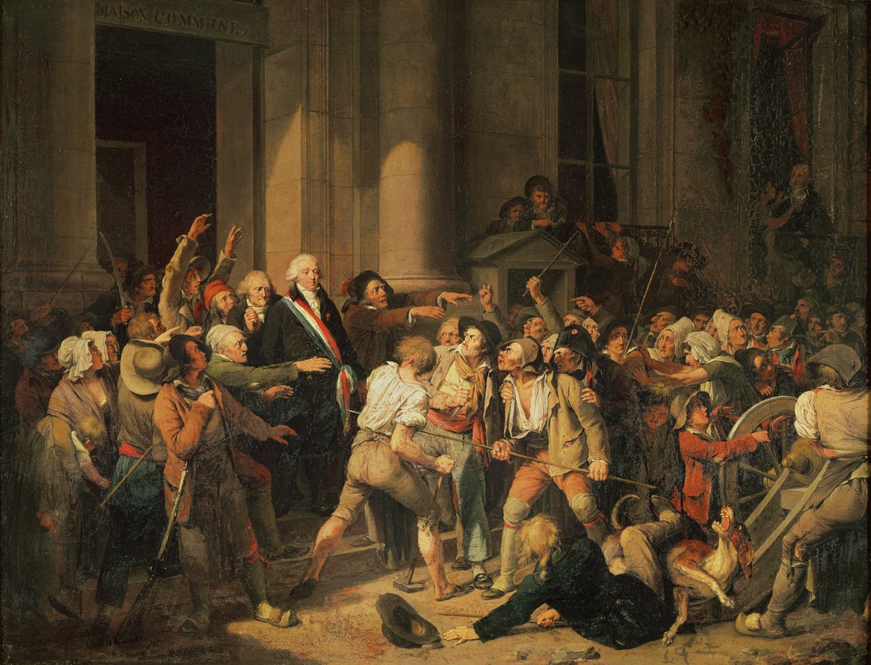 Acto de valor de Monsieur Defontenay, alcalde de Rouen, 29 de agosto de 1792 (óleo sobre lienzo) de Louis Leopold Boilly