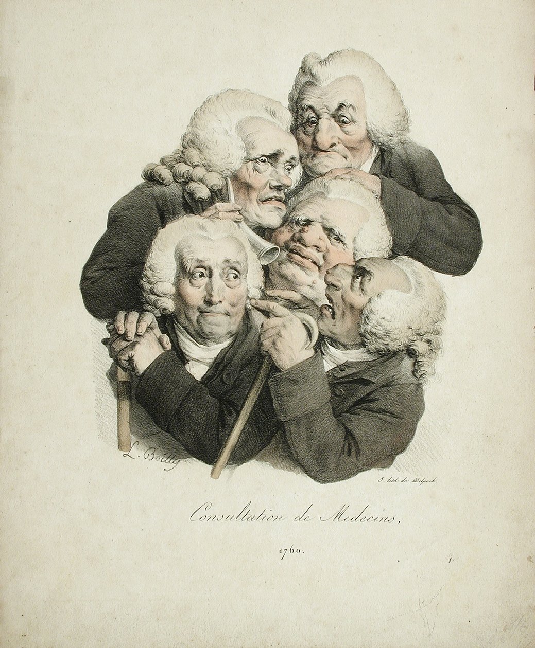 Consulta de doctores, 1823 de Louis Leopold Boilly