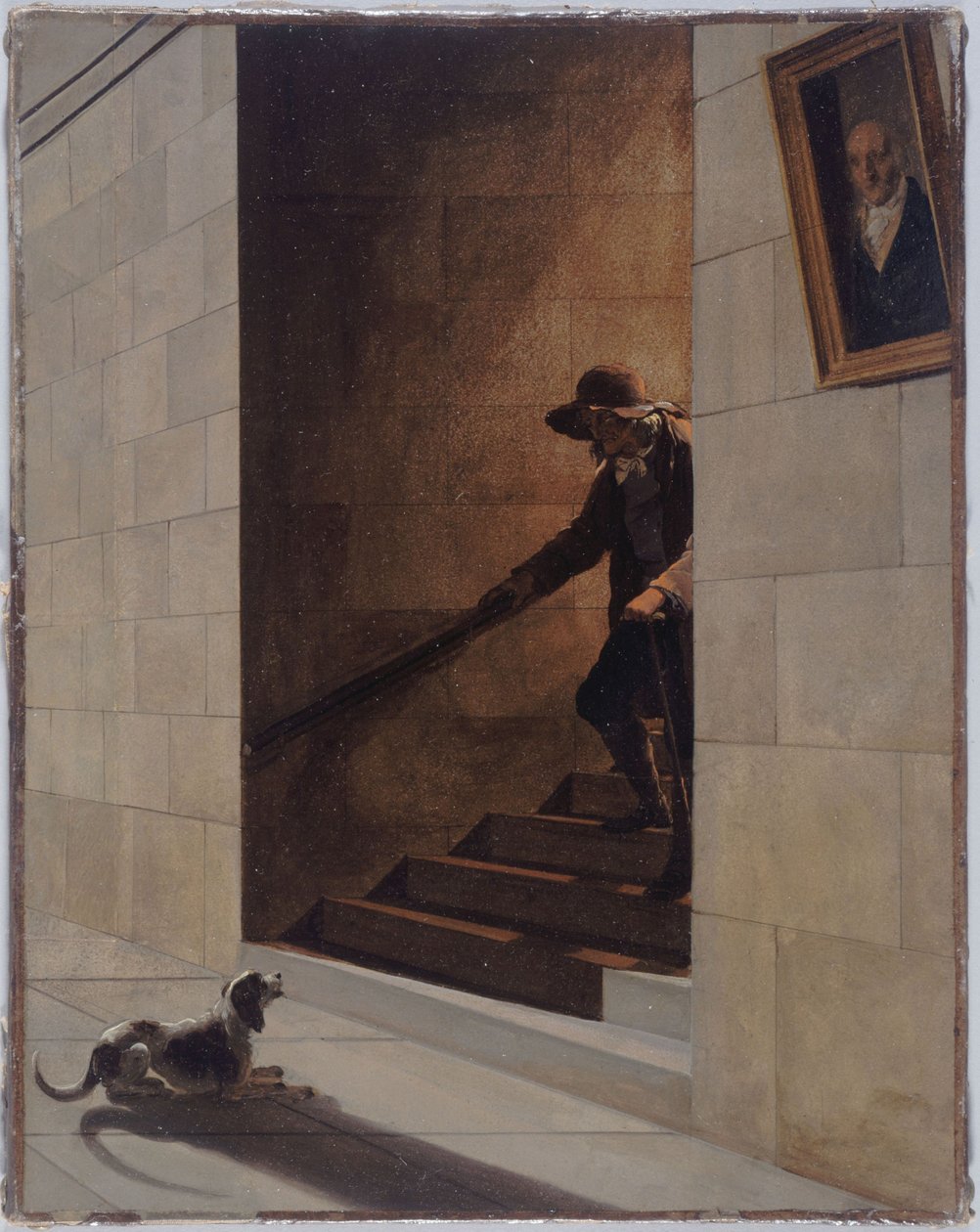 El descenso de la escalera de Louis Leopold Boilly