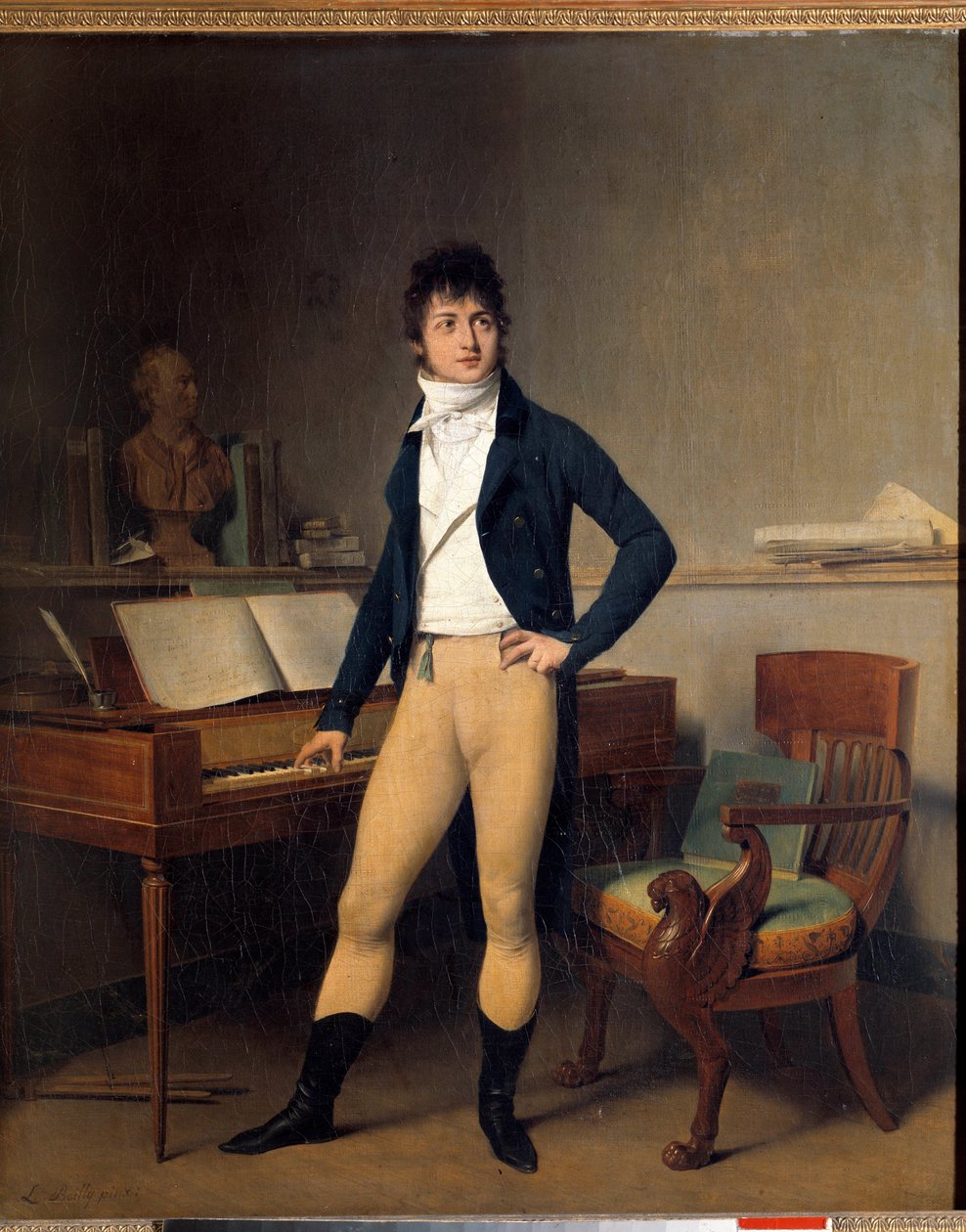 Retrato de cuerpo entero de François Adrien Boieldieu (1755-1834), compositor francés de Louis Leopold Boilly