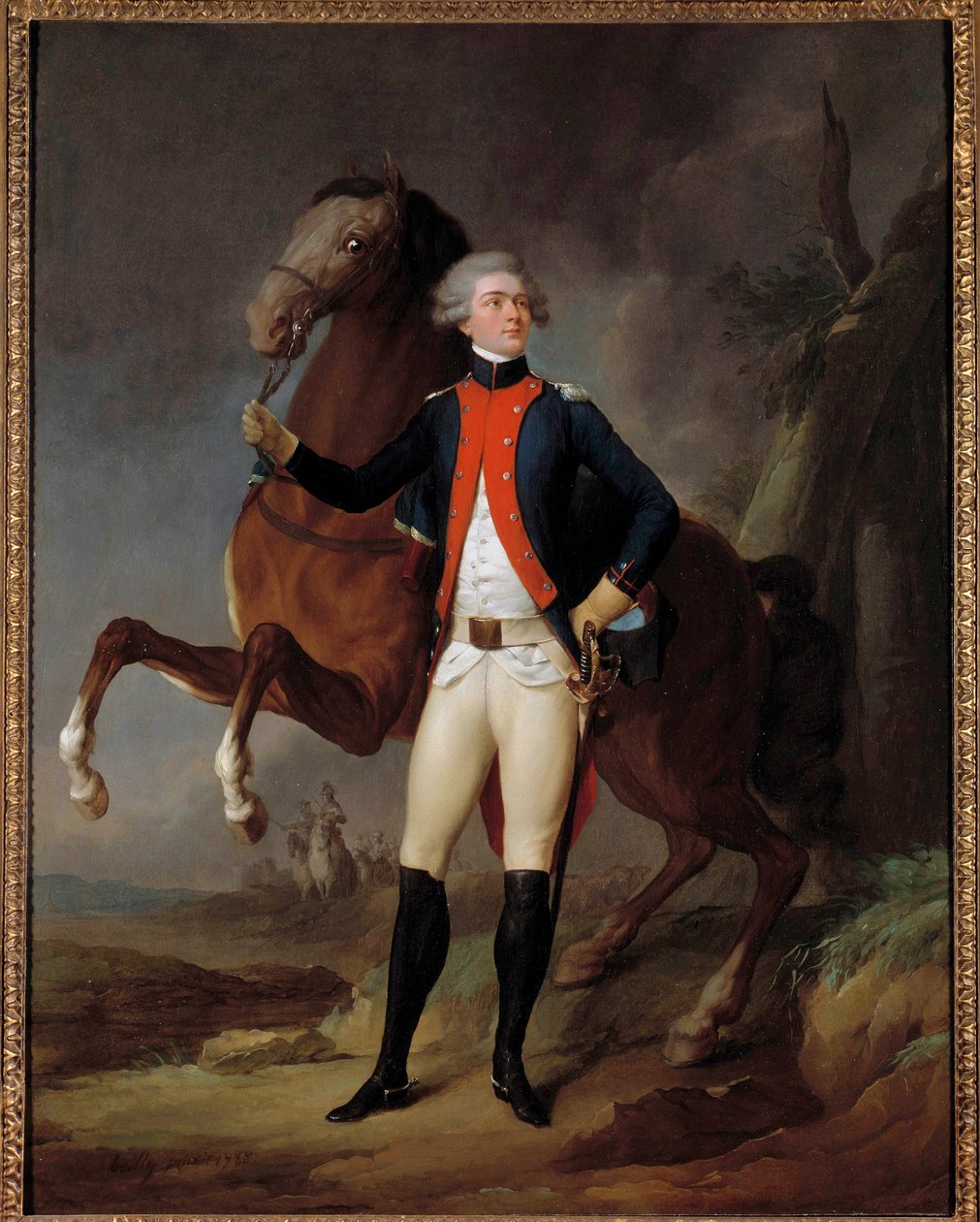 Retrato de Marie Gilbert Mottier, Marqués de La Fayette de Louis Leopold Boilly