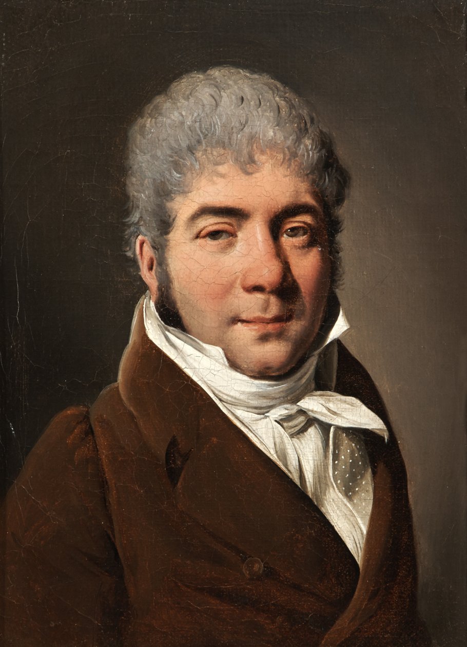 Retrato de un hombre con chaleco marrón de Louis Leopold Boilly