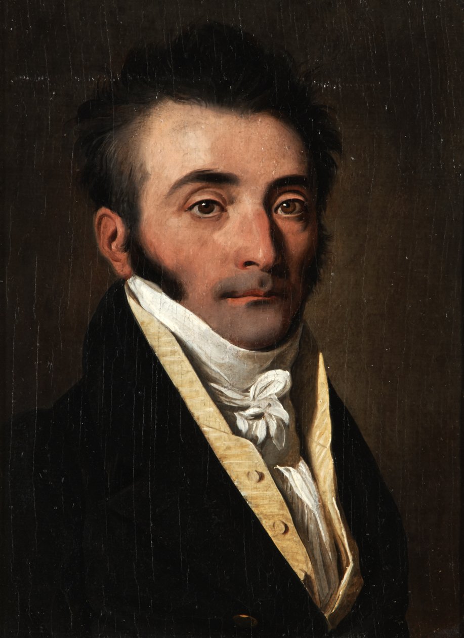 Retrato de un hombre con chaleco amarillo de Louis Leopold Boilly