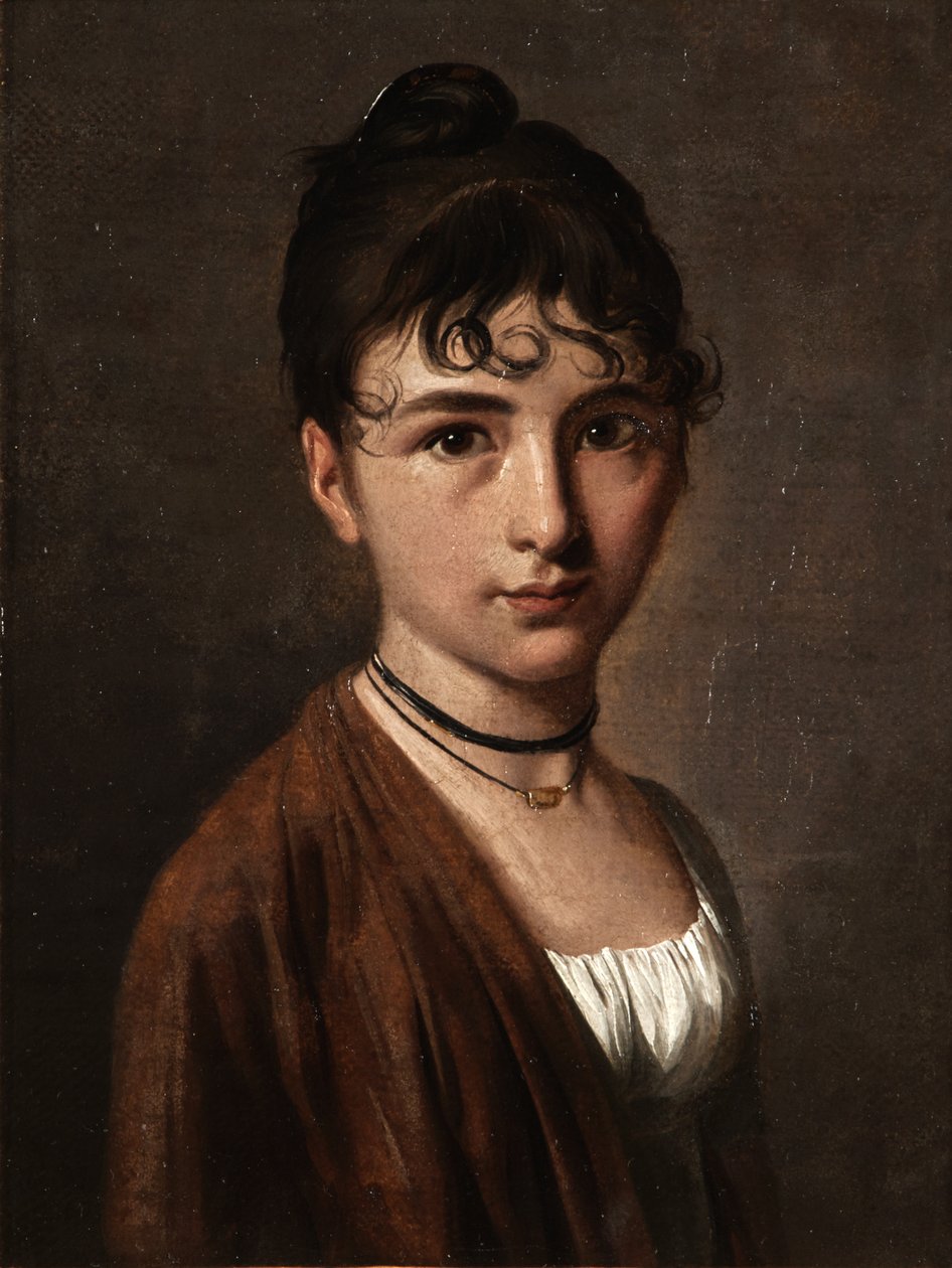 Retrato de una joven con collar de Louis Leopold Boilly