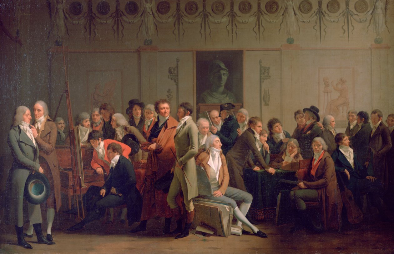 Reunión de Artistas en el Estudio de Isabey, 1798 de Louis Leopold Boilly