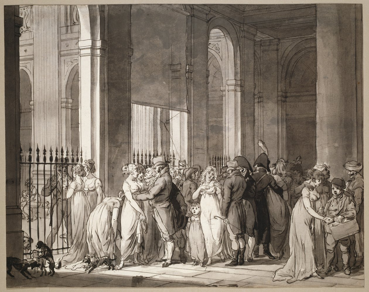 Las arcadas del Palais-Royal de Louis Leopold Boilly