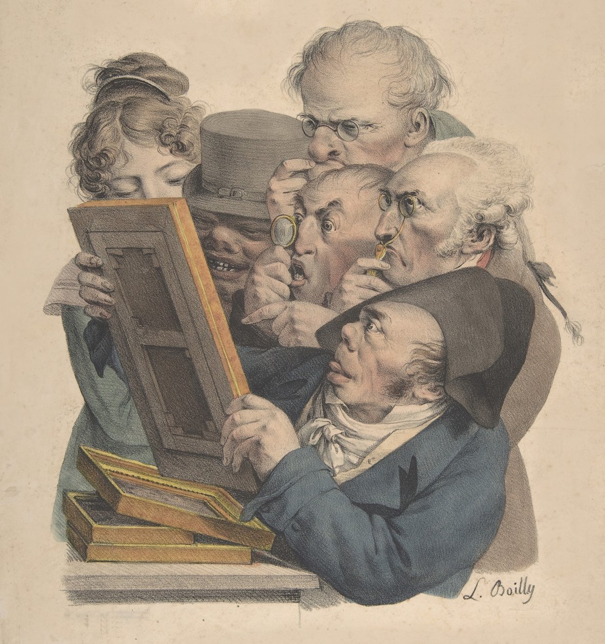 Los conocedores de arte, 1823-28 de Louis Leopold Boilly