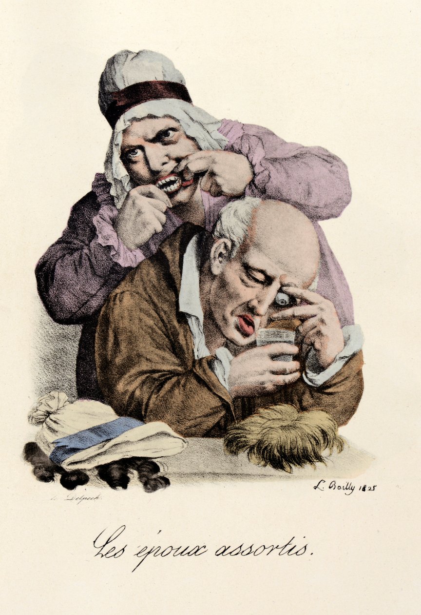 Los carretes surtidos. Grabado de Louis-Leopold Boilly de Louis Leopold Boilly