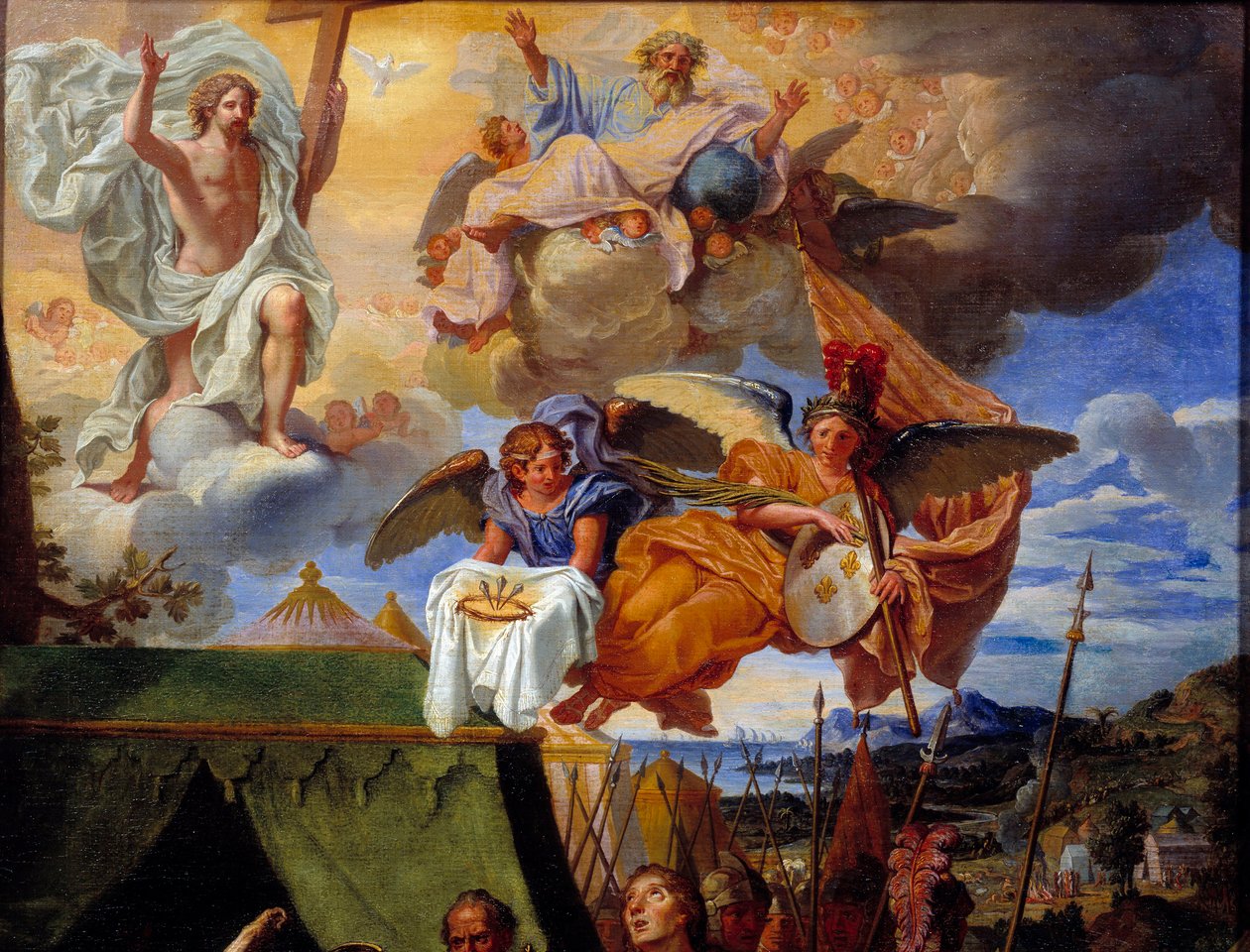 El Rey Luis IX cuidando a sus soldados (detalle) de Louis Licherie de Beurie